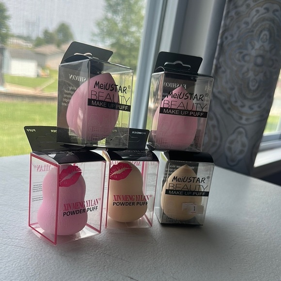 Beauty Makeup Puff Set - Pink and White - Picture 3 of 3